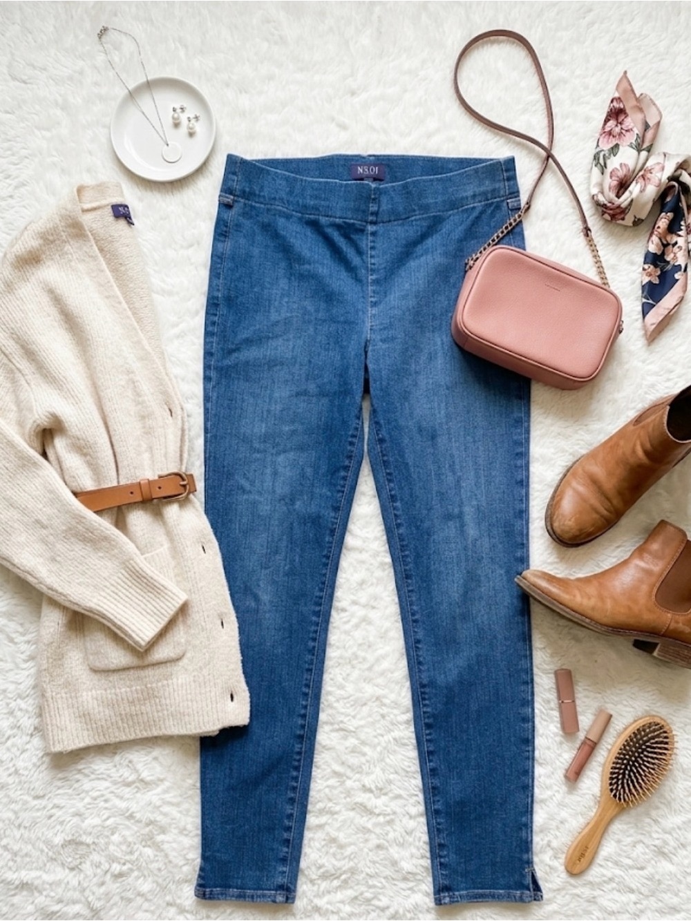 Super Skinny Pull On Ankle Jeans In Clean Allure